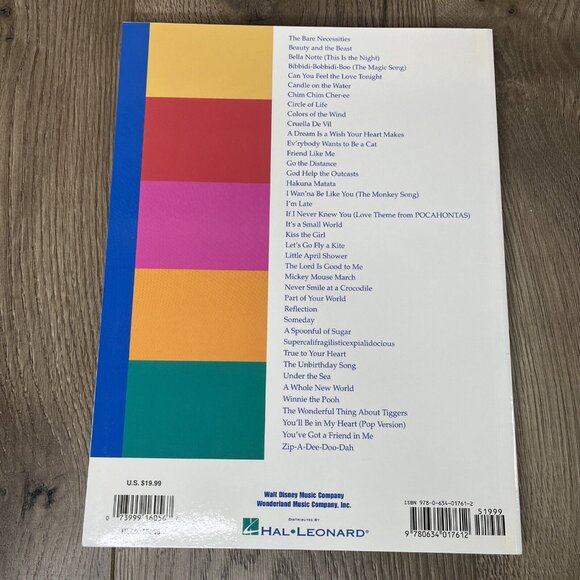 Disney Big-Note Collection: 40 Hits Arranged for Big-Note Piano Hal Leonard - Picture 3 of 6